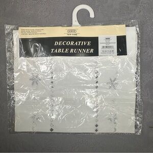 Elbaz Silver Snow Flake Table Runner 14x36”